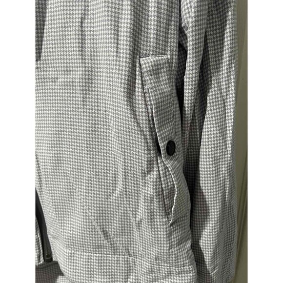 Lululemon Men Sprint Jacket II Long Sleeve Houndstooth White Gray Size M - Picture 6 of 12